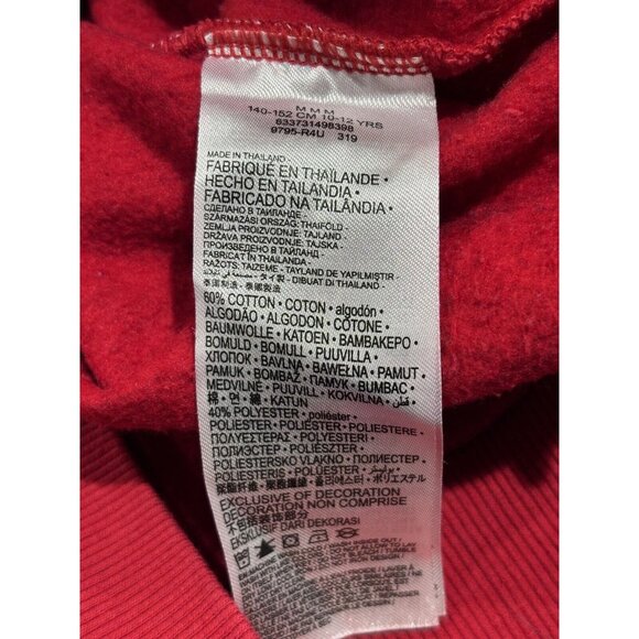 Set Of 2 Converse Chevron Star Hoodies Red & Gray M 10-12 - Picture 4 of 8